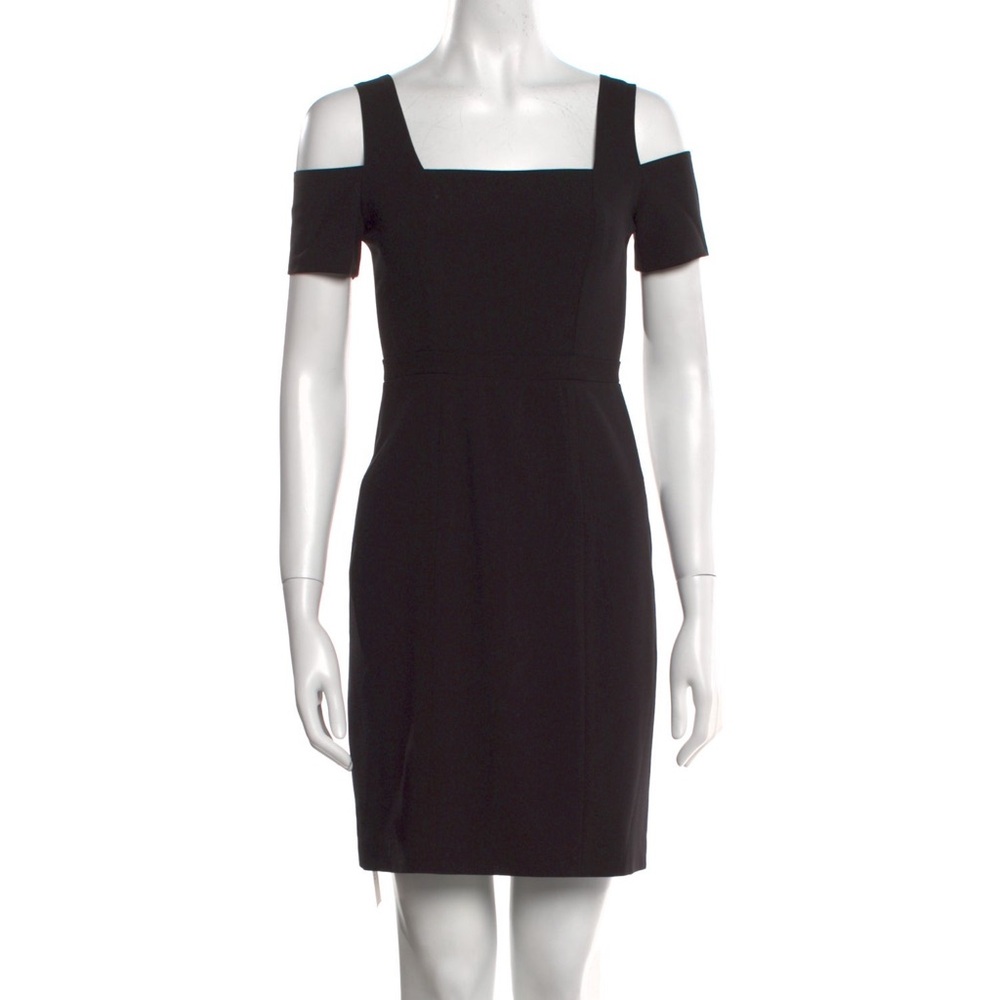 BCBGMaxAzria Ann Square Neck Sheath Dress | Black | Sz 8 | EUC